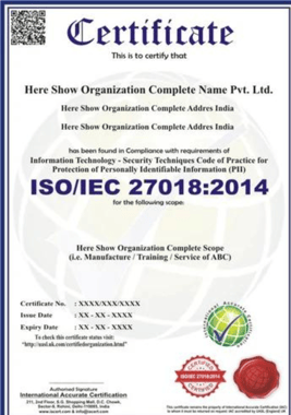 ISO/IEC 27018:2014 Certification and Consultancy Service