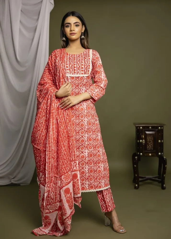 Cotton Embroidered Ladies Suits