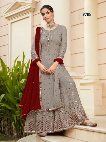 Fox Georgette Party Wear Ladies Designer Suits