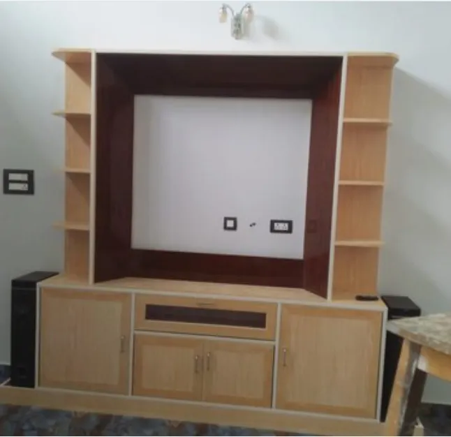 Brown Free Unit PVC TV Showcase, For Home