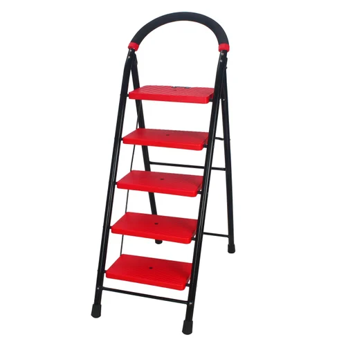 Mild Steel 5 Step Super Milano Folding Ladder, Five Steps