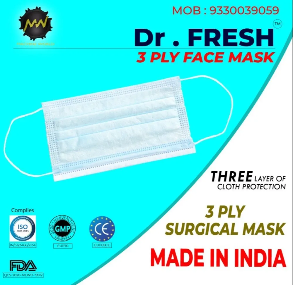 dr fresh Number of Layers: 5 Surgical Mask Disposable