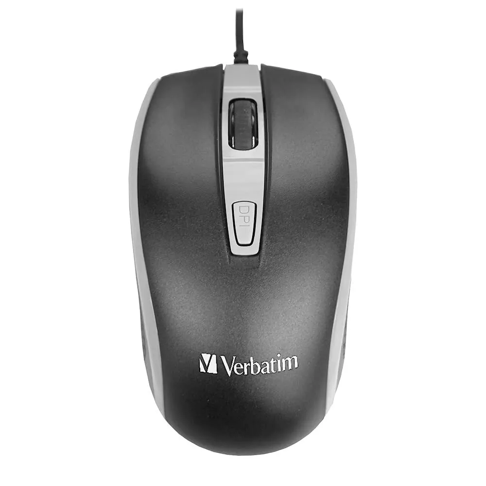 Verbatim 66513 Optical Wire Mouse 3 DPI (Three Levels of Sensitivity :800/1200/1600 dpi,