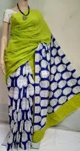 Cotton Khes Gujjari Saree, Length: 6.3 m