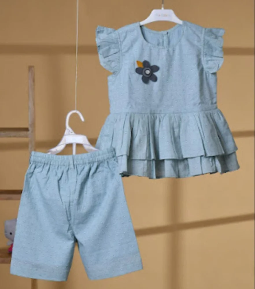 Blue Kid Cotton Dobby Wear