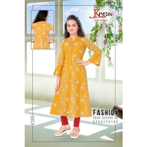 Kids Rayon Palazzo Kurti