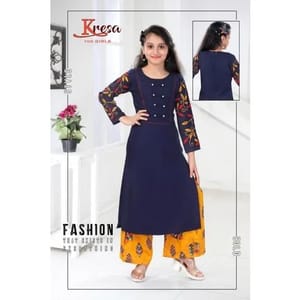 Rayon Kids Fancy Palazzo Kurti