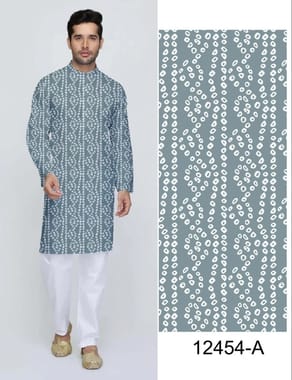 Cotton Fabric For Men Kurta, Digital Prints, Multicolour