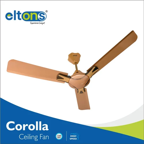 Golden 1200 mm Eltons Corolla Gold Ceiling Fan, 1200 RPM