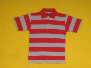 Mens Striped Collar T Shirt