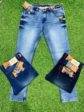 Faded Blue SWAGSIDE MEN JEANS, Comfort Fit