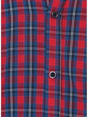 Checks Check Red Full Sleeve Men Casual Cotton Shirt