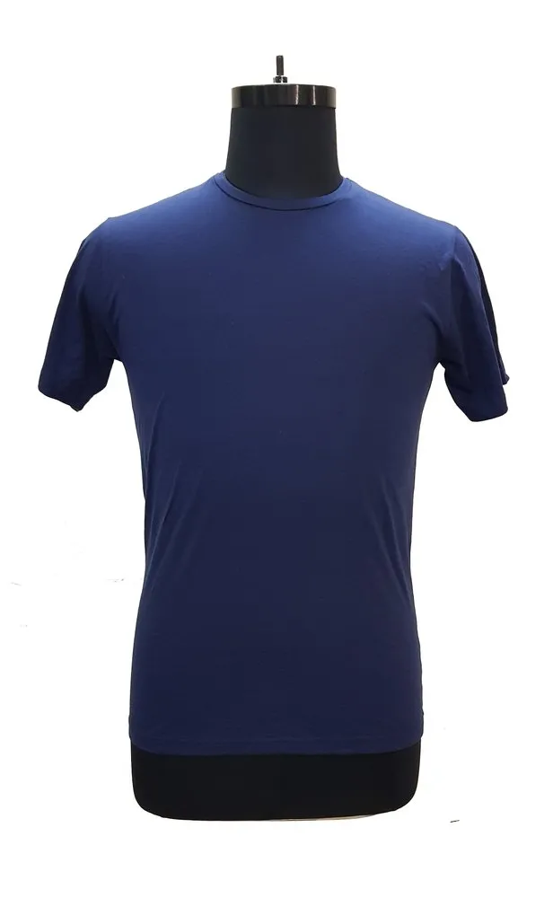 Plain Men Polyester Cotton Knitted T-shirts