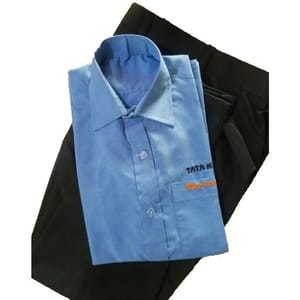 Cotton Black And Blue Corporate Uniform, Size: Large