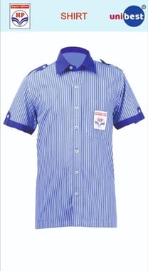 Petrol Pump Shirts Blue Hpcl Shirt, Half Sleeves, Printed