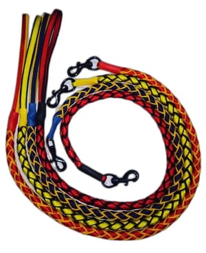 Polyester HB Multi colour Dog Rope with Black Fitting