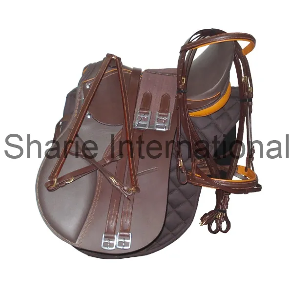 Brown Plain Horse Leather Saddle