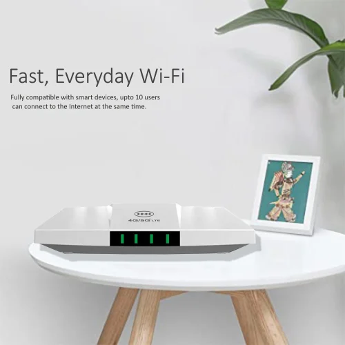 H&H White 4G CPE Wireless Router (B425), Dl 300mbps,Ul 150mbps