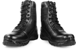 Black Men 2146 Adzon Genuine Leather Long Army Boot