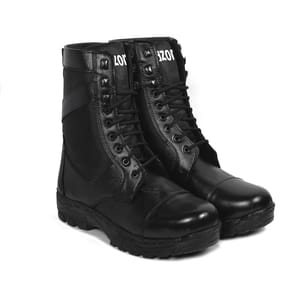 Black Boots 2149 Adzon Genuine Leather Long Army Boot