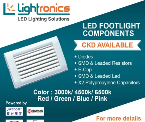 White LED Footlight Components