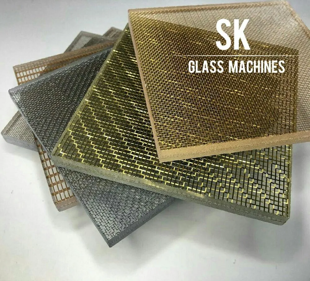 Decorative Laminated Glass Metal Mesh For Architectural Eva Laminated Glass