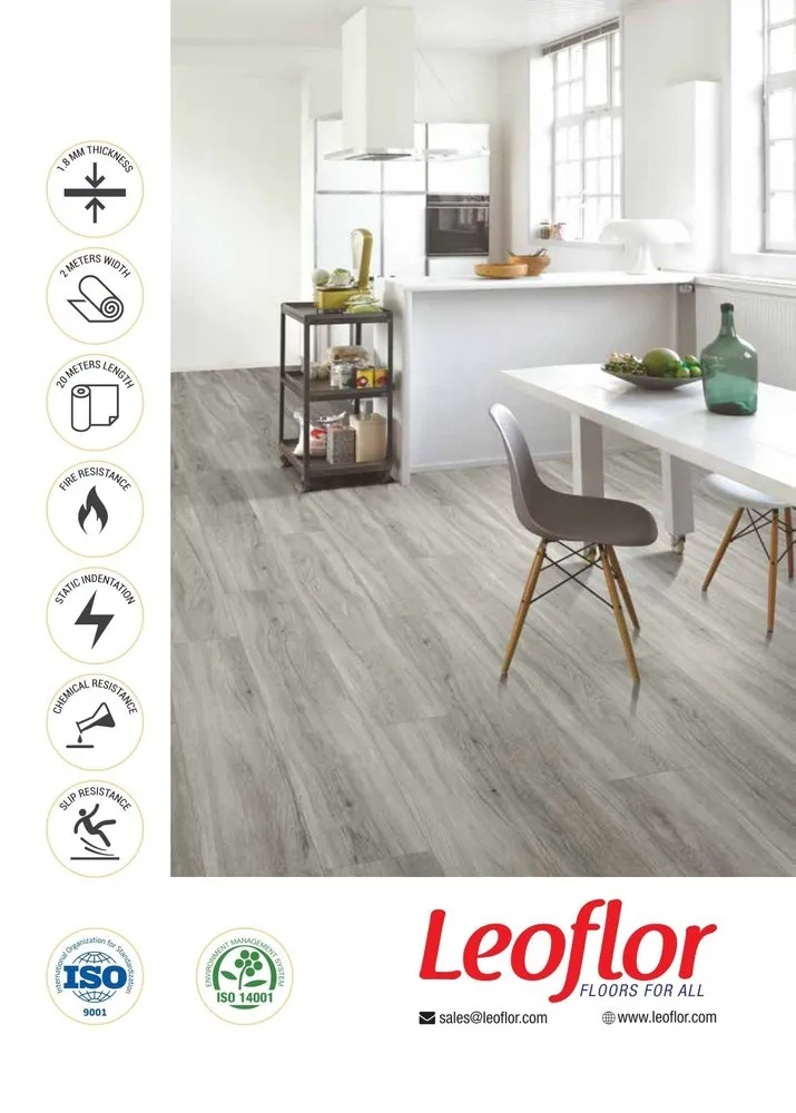 PVC wooden shade Leoflor Vinyl flooring, Thickness: 1.6 mm