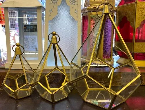 Handmade Brass Lantern Golden, Size: 7 Inch