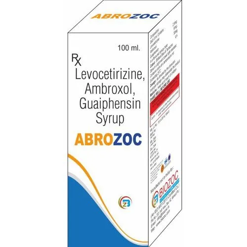 Abrozoc Levocetirizine Ambroxol Guaiphesin Syrup, Packaging Type: Box, Packaging Size: 100 Ml