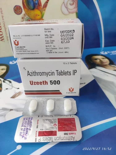 Unigrow Uzeeth 500 MG Azithromycin Tablets IP