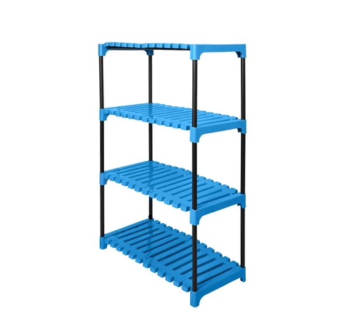 4 Step Premium Quality Multipurpose Metal & Plastic Rack, Plastic Shoe Rack