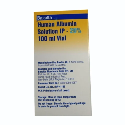 Baxalta HUMAN ALBUMIN 20% INFUSION, 20%/100 ml