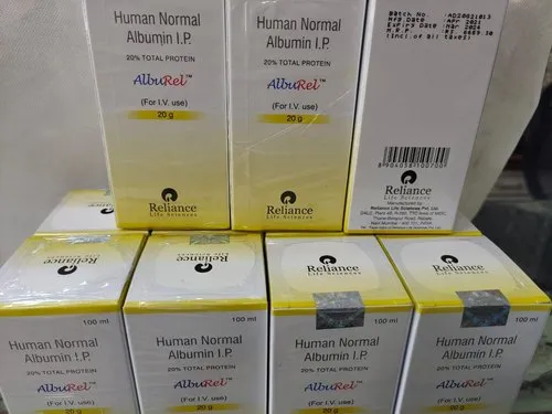 Alburel 20g Human Albumin Albumin Vial, RELIANCE LIFE SCIENCE, 1X1