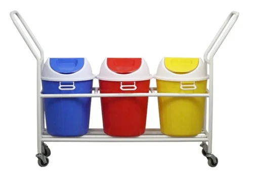 Hospital Dustbin Trolley