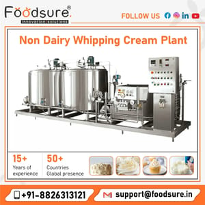 Silver Non Dairy Whip Cream Plant, For Industrial, Liquid