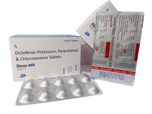 Diclofenac Potassium, Paracetamol & Chlorzoxazone Tablet