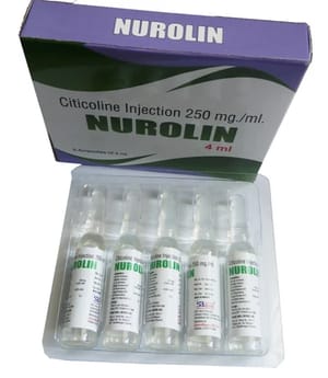 Citicoline 250 mg Tablets, Packaging Type: Injection, Packaging Size: 5 Ampoules of 4ml