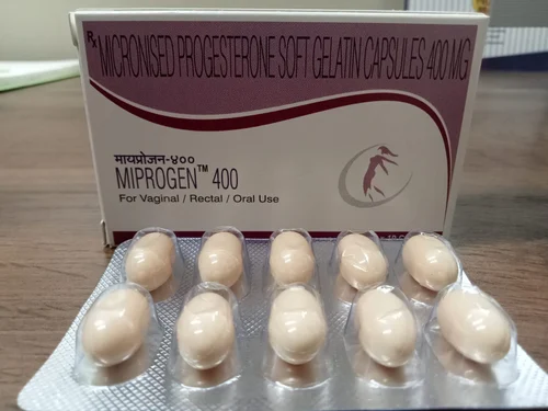 MIPROGEN 400MG MICRONISED PROGESTERONE SOFT GELATIN CAPSULES, Packaging Type: Box, Packaging Size: 3*10TABS