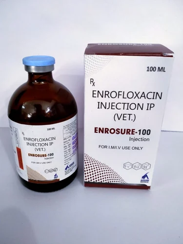 Enrofloxacin 100mg Veterinary Drugs, Packaging Size: Glass Bottle With Carton, Non prescription