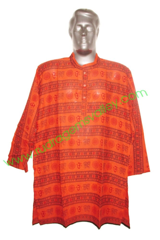 Full Sleeves Mantra Printed Cotton Kurta