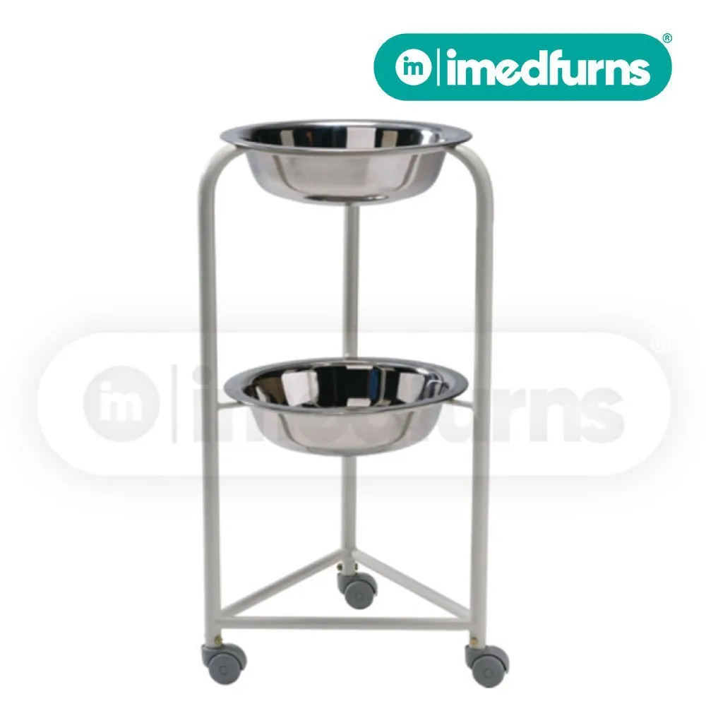 SS Mirror Polished IMED6023 Double Basin Kick Bucket, For Hospital