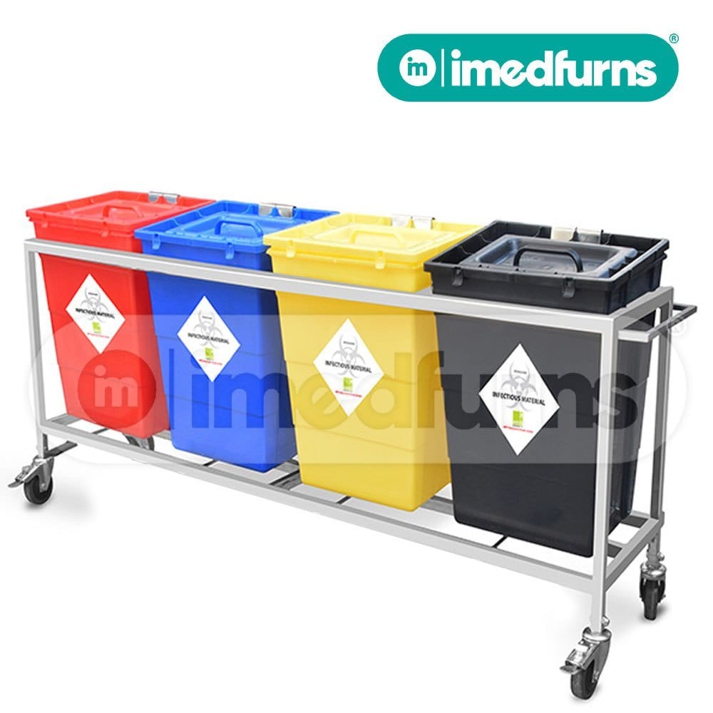 IMED6011XL Plastic Dustbin Trolley