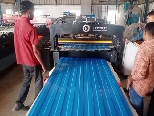 Semi-Automatic Metal Sheet Ribbing Machine