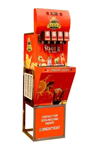 Stainless Steel red Mini Soda Machine, Capacity: 400 Glass Day