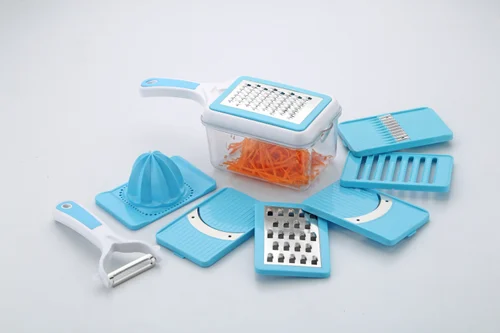 Multicolor Stainless Steel 8 in 1 Slicer and Grater, For Kitchen