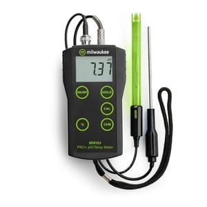 Lcd Milwaukee MW102 PRO+ 2-in-1 pH and Temperature Meter with ATC, For Laboratory, 0.6 KG