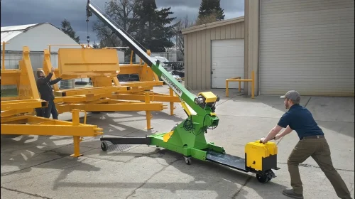 Yellow Hydraulic Mini Lifting Crane, Max Height: 0-20 feet, Capacity: 5-10 ton