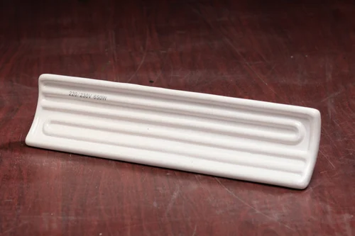 White 245 mm x 60 mm Ceramic Infrared Heater, 230 V, 750 Wattage