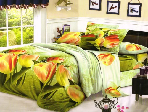 Printed Multicolor Designer 3D Bed Sheet