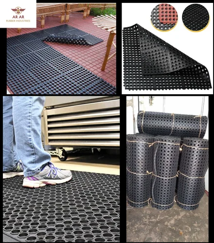 Rubber Hexagon Hollow Mats, Thickness: 10-25MM, Mat Size: 40" X 60" X 1"